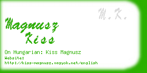 magnusz kiss business card